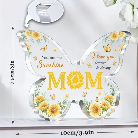 Mom Mother Butterfly Inspirational Acrylic Sign NWT - Picture 2 of 6